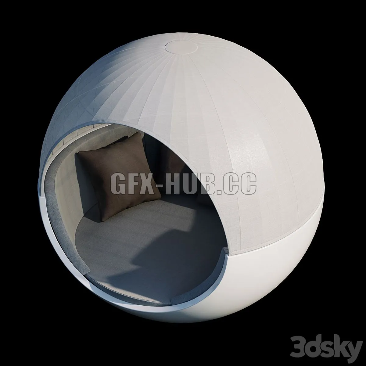 Deck chair Vondom ULM Moon with roof 3dsMax Model