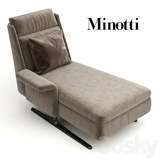 Deckchair (chair) Spencer Chaise Longue by Minotti 3DSMax File