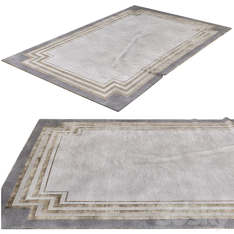 Deco Border Rug by Tim Gosling – THE RUG COMPANY 3DS Max