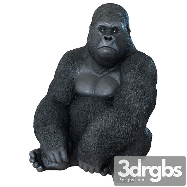 Deco figurine monkey gorilla side xl 3dsmax Download