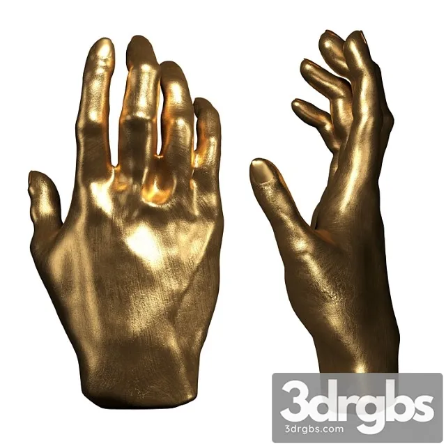 Deco object mano gold kare