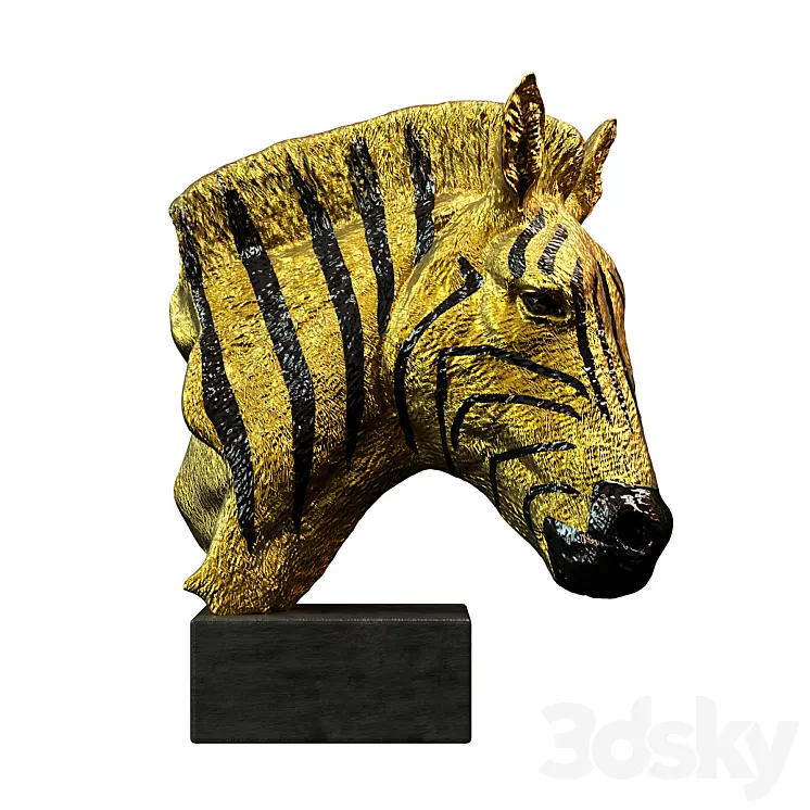 Deco Object Zebra Gold 3DS Max