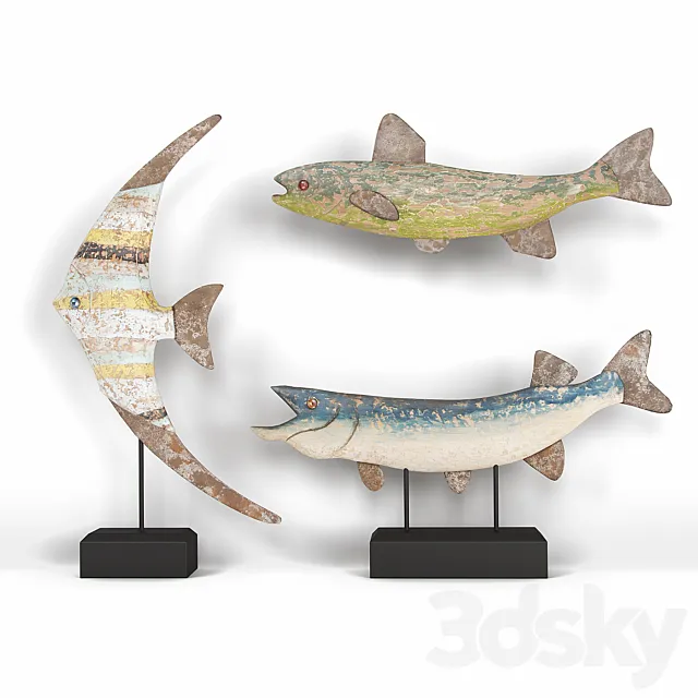 Decor 3 fish 3DS Max Model