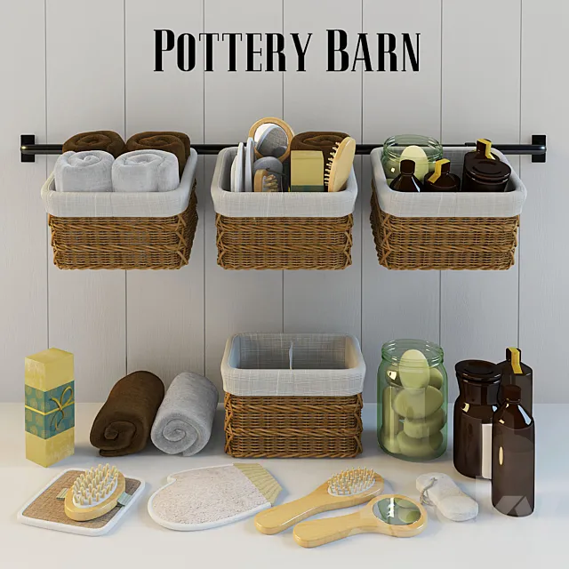 Decor for bathroom Pottery barn 3DSMax File
