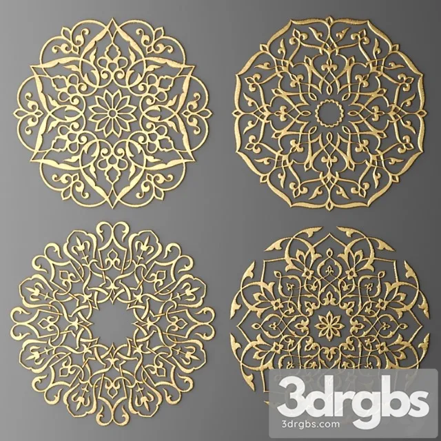 Decor For The Ceiling Rosette Carving Arabic Oriental 3dsmax Download