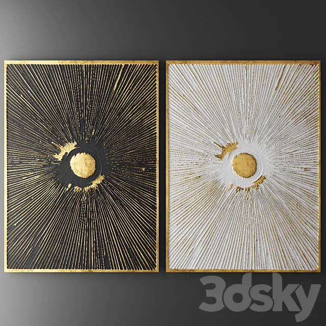 Decor for wall. Panel. 3D 3ds Max