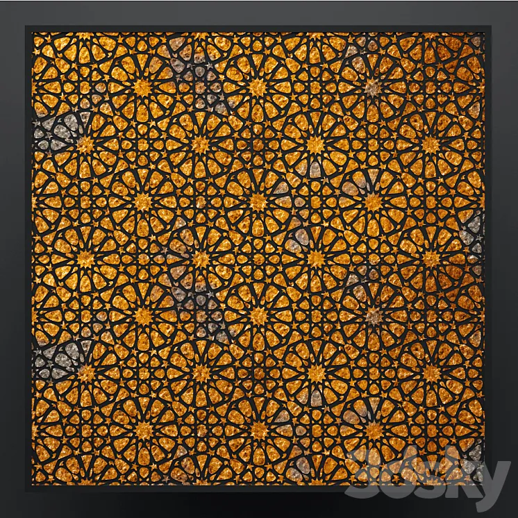 Decor for wall. Panel. 3D 3DS Max