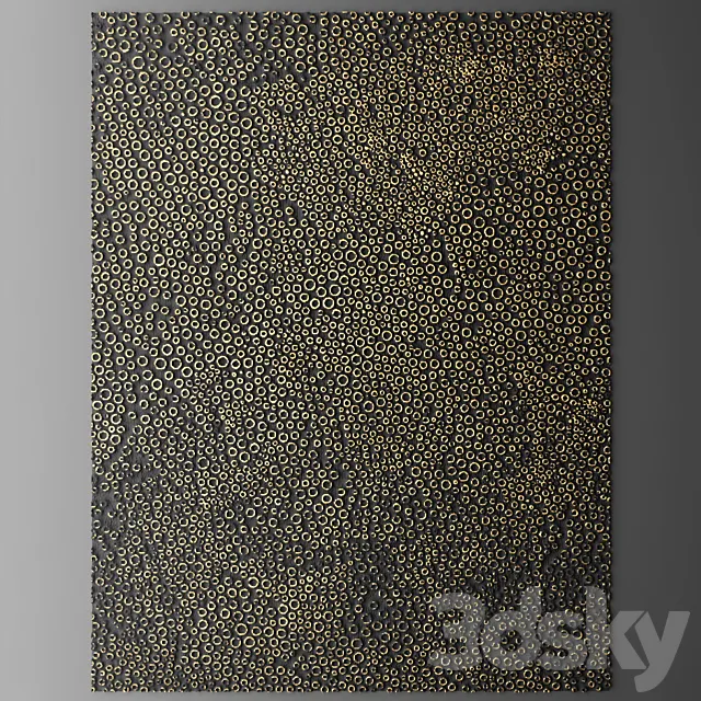 Decor for wall. Panel. 3D 3DS Max Model