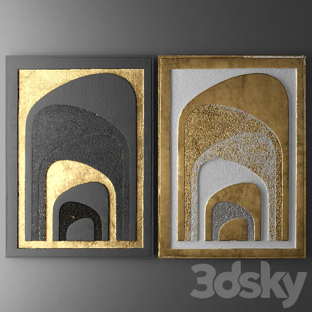 Decor for wall. Panel. 3D 3DS Max Model