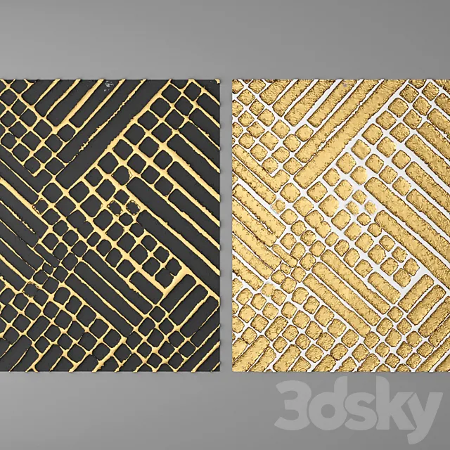 Decor for wall. Panel. 3D 3DS Max Model