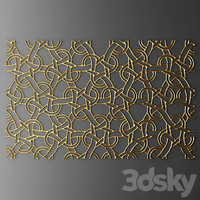 Decor for wall. Panel. 3DS Max Model