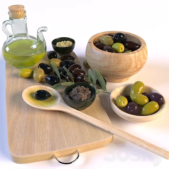 Decor Kitchen – Olive and Oil 3dsMax Model