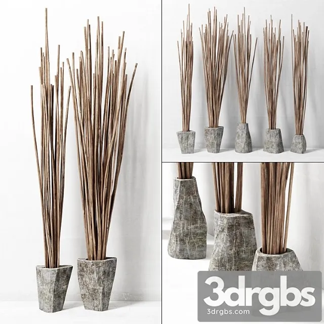 decor of branches in vases 3dsmax Download