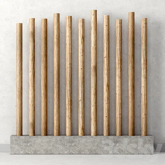 Decor of wooden sticks _ Decor of wooden sticks 3DS Max Model