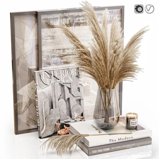 Decor set 20 Pampas grass 3dsMax Model