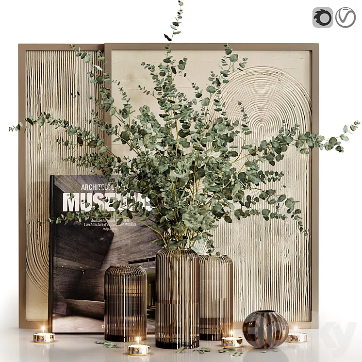 Decor set 35 Eucalyptus 3DS Max