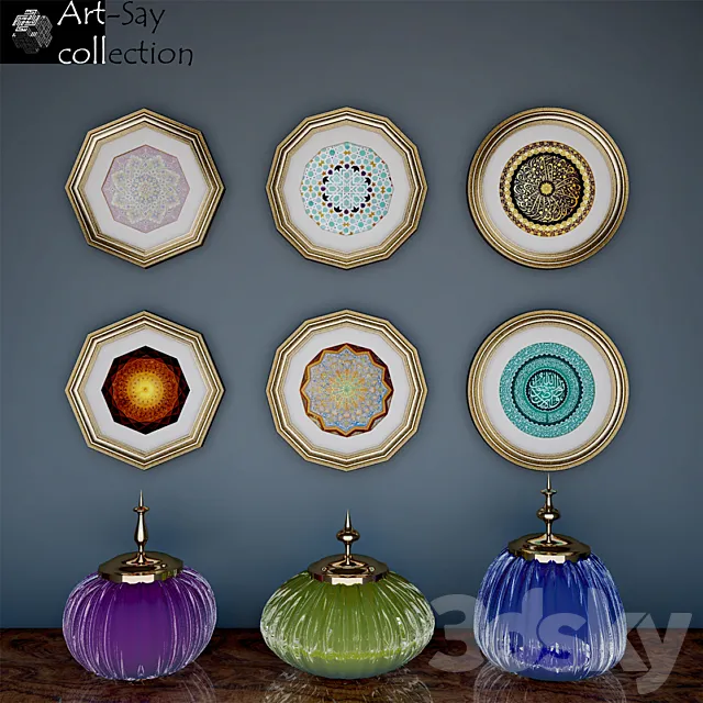 Decor set by Art-Say collection-3 3DSMax File