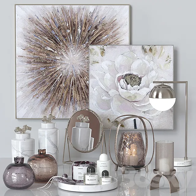 Decor set gold 3DS Max Model