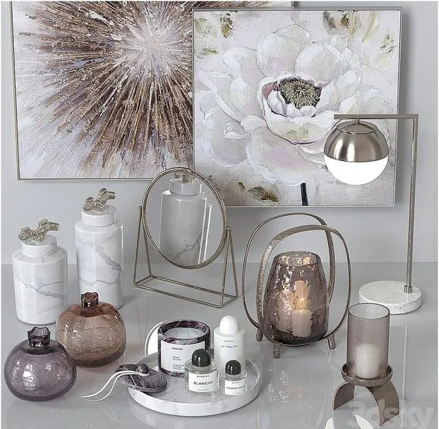 Decor set gold 3dsMax Model