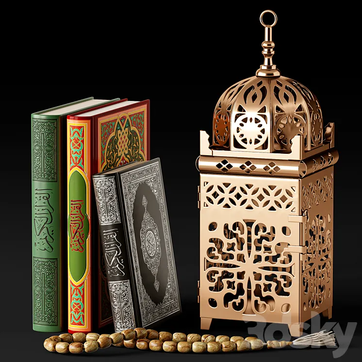 Decor set Quran 1 3DS Max Model