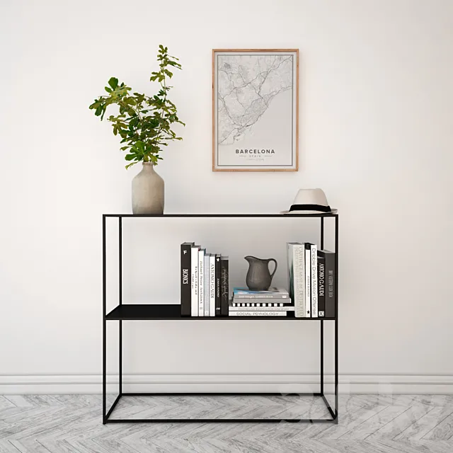 Decor Set with plant 3ds Max