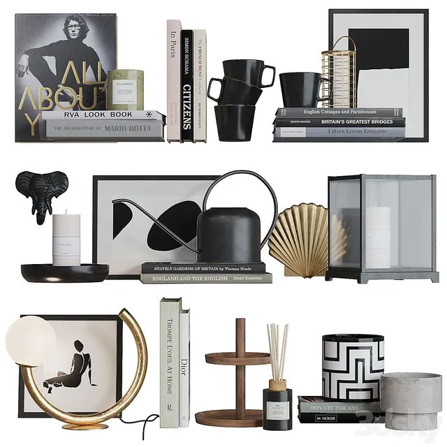 Decor shelf set 12 3dsMax Model