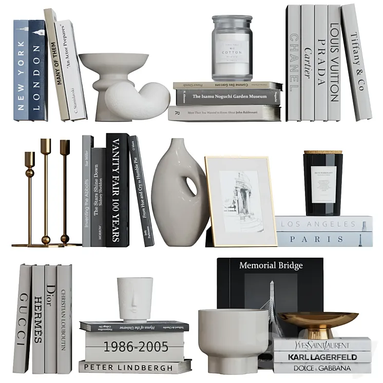 Decor shelf set 17 3DS Max