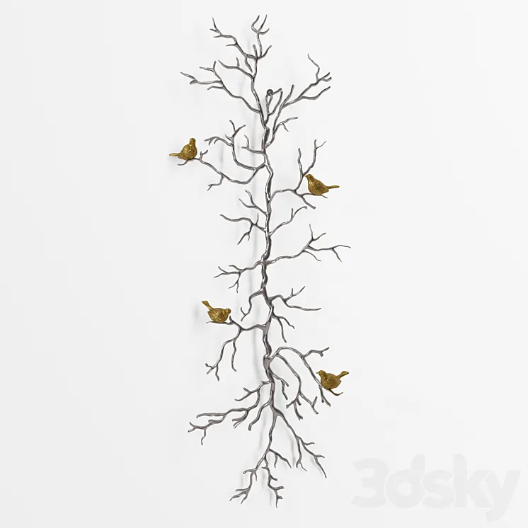 “Decor wall metal “”Branch””” 3DS Max