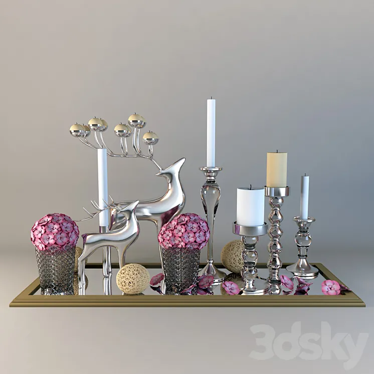 Decor with candles 3DS Max