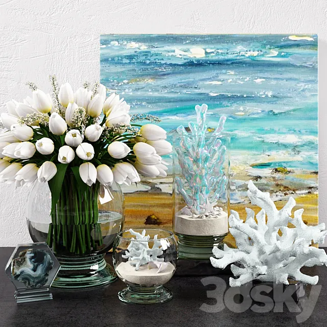 Decor with coral 3ds Max