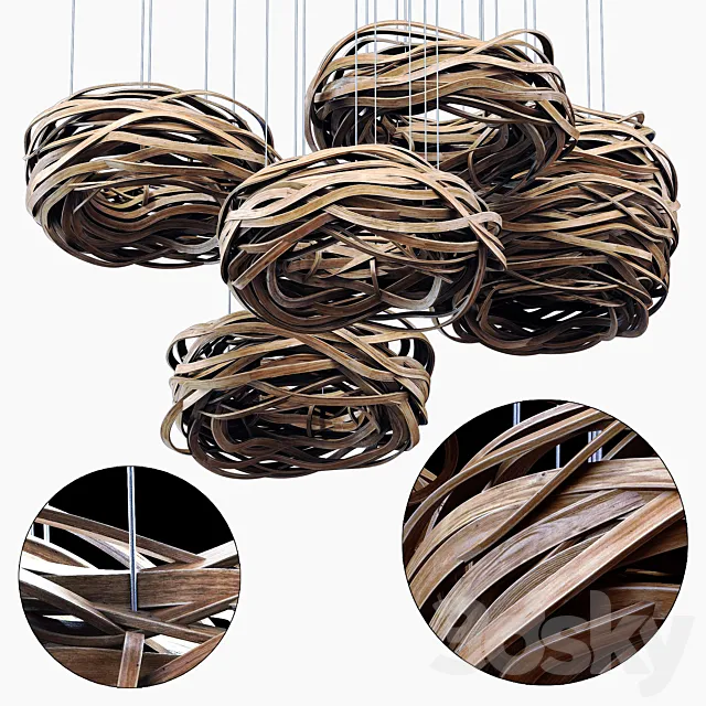 Decor wood nest n1 _ Decor wood nest No. 1 3DSMax File