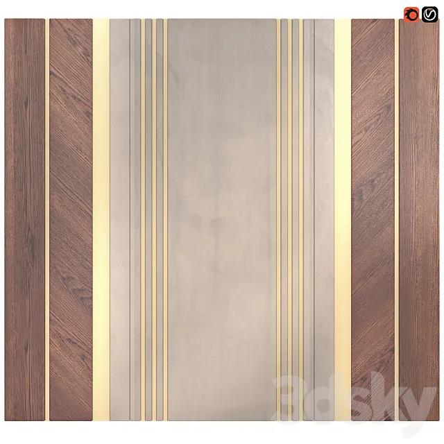 Decor wood Panel 29 3ds Max