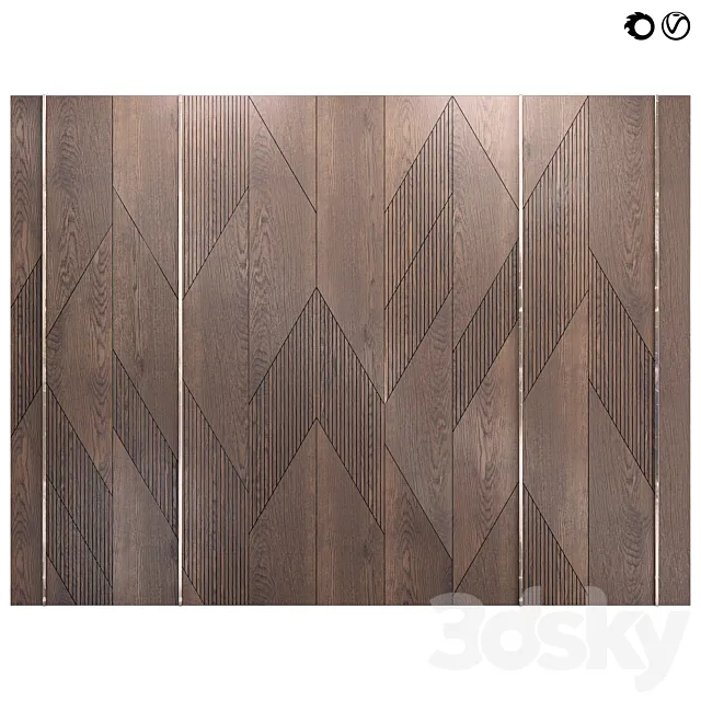 Decor wood Panel 52 3ds Max
