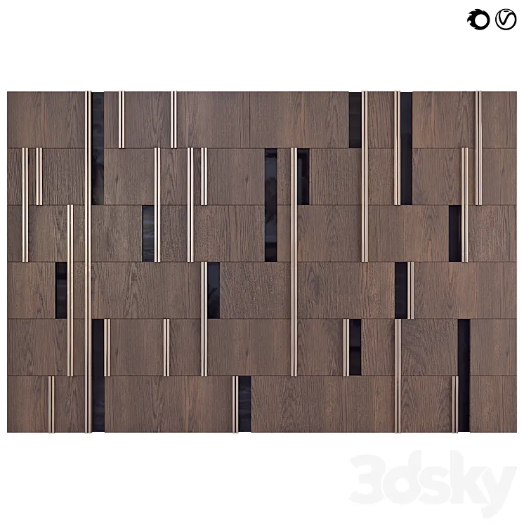 Decor wood Panel Sirmione 3DS Max