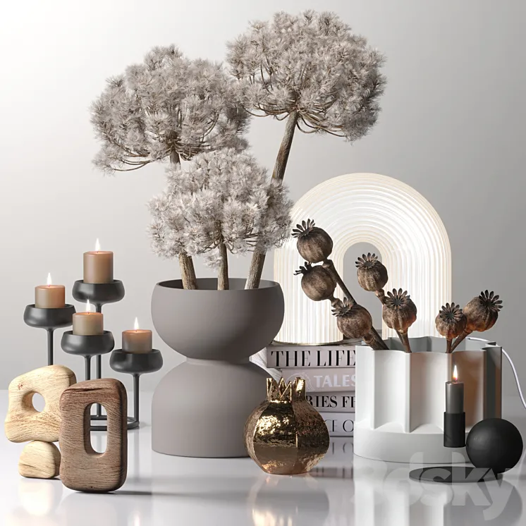 Decor_set_03 with Fluffy Dried Flower 3DS Max