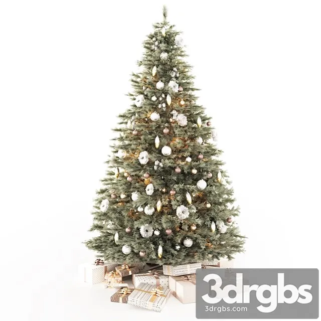 Decorated christmas tree model with gifts 3dsmax Download