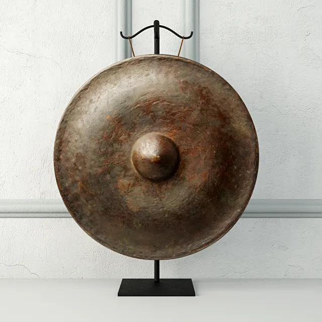 decoration – 19th Century Laos Bronze Gong 4 preview 3ds Max
