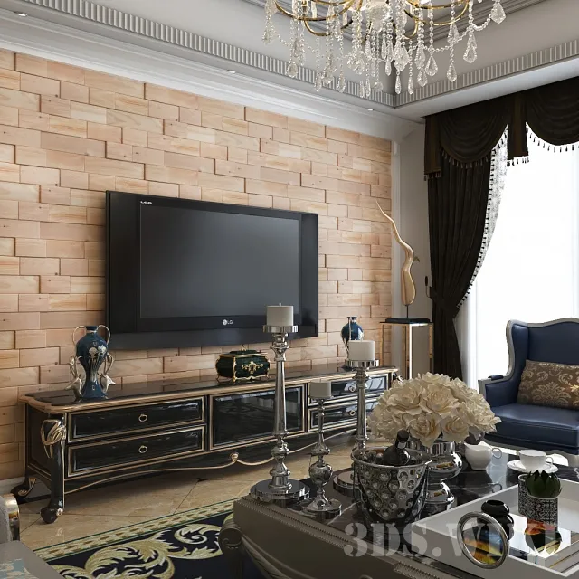 decoration – 3D cedar panel 3ds Max