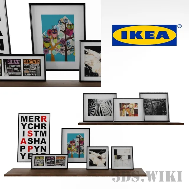 decoration – A set of paintings from IKEA 3ds Max