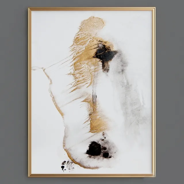 decoration – Abstract black gold 3ds Max