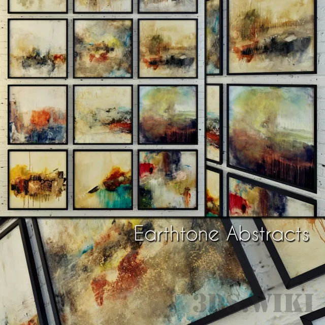 decoration – Abstract paintings of Earthtone Abstracts 3ds Max