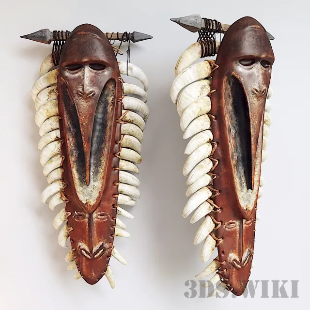 decoration – African Shaman Mask 3ds Max