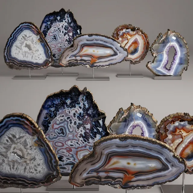 decoration – Agate decor set 3ds Max