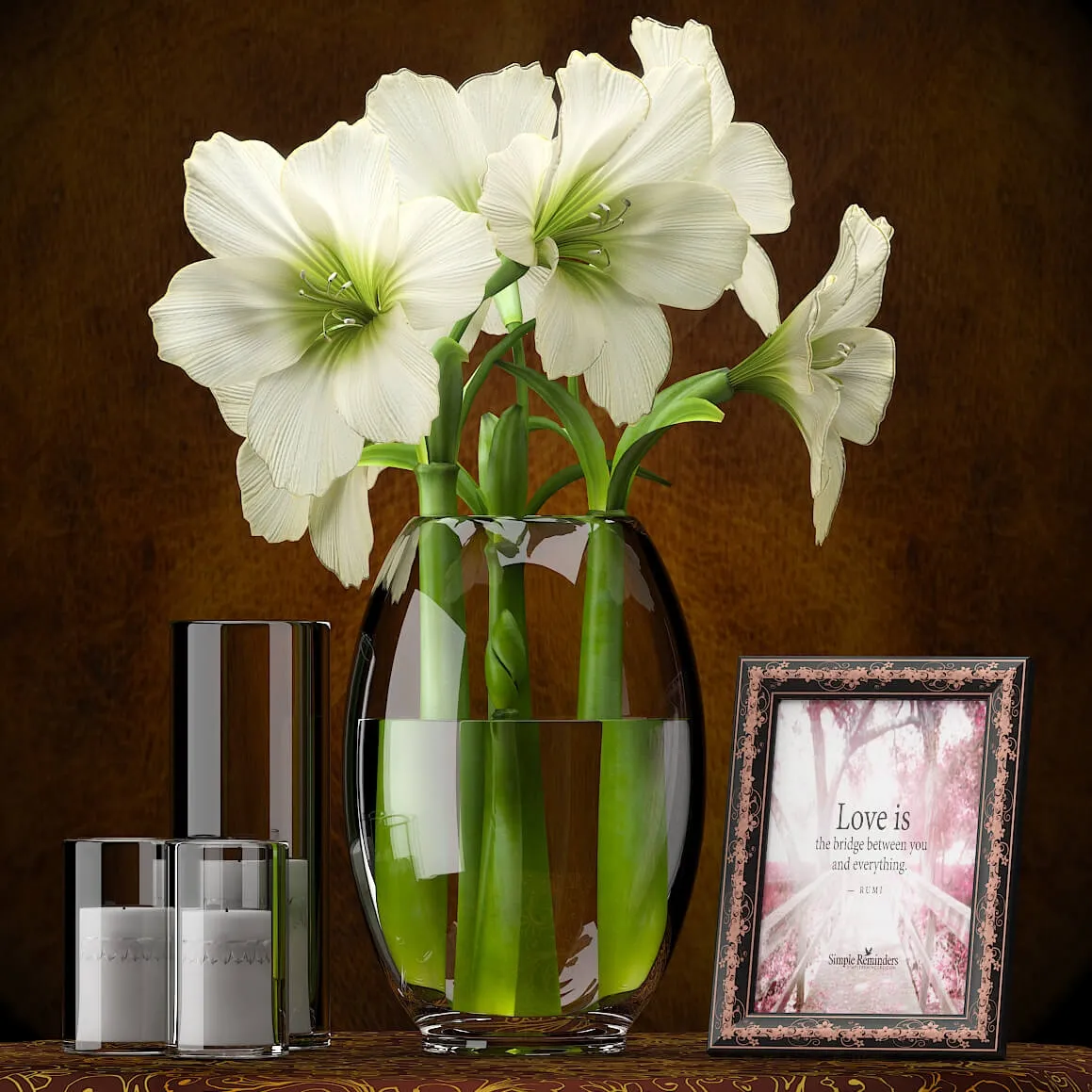 decoration – Amaryllis 01 3ds Max