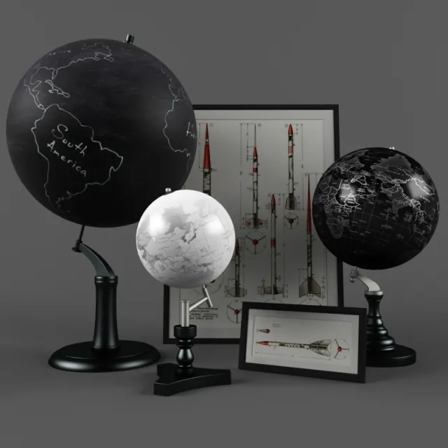 decoration – ANTIQUE GLOBES 3ds Max