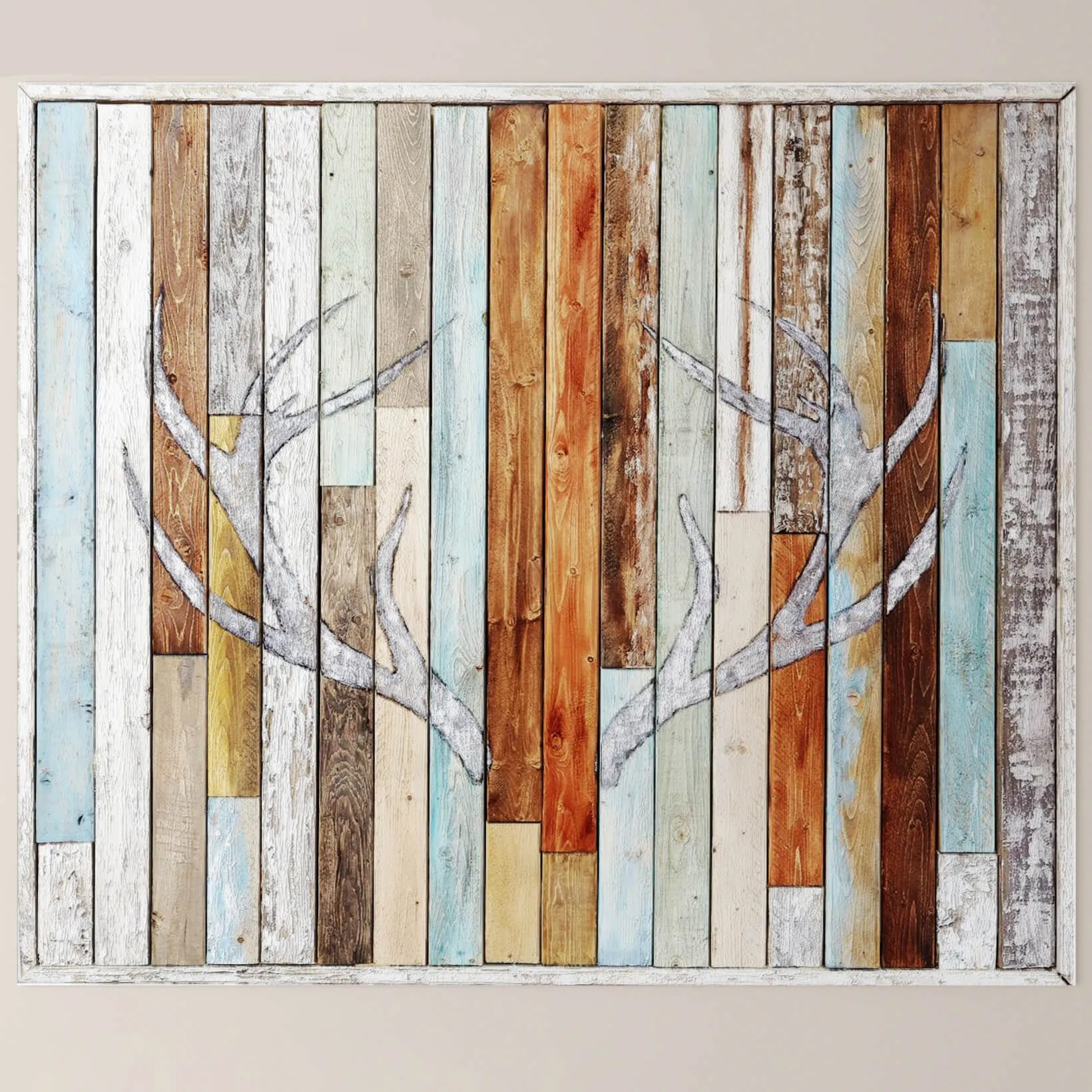 decoration – Antler Silhouette wall  panel 3ds Max