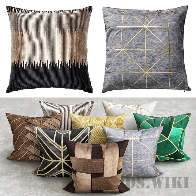 decoration – Art Deco pillows 3ds Max