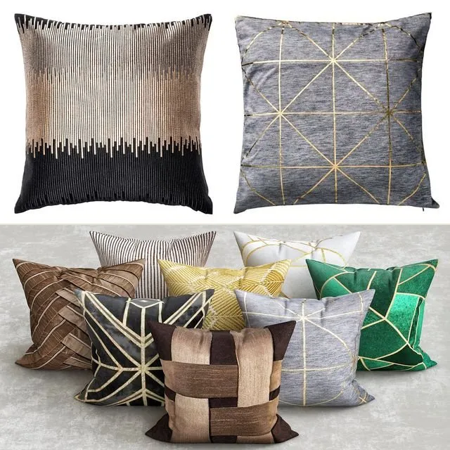 decoration – Art deco pillows 3ds Max