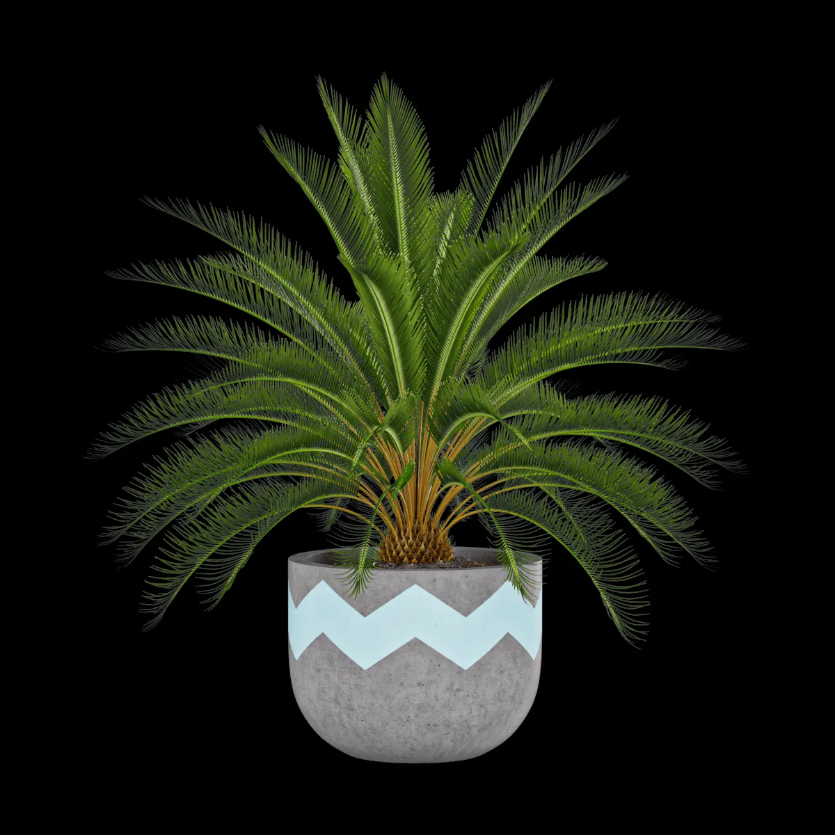 decoration – Artificial palm plant 3ds Max