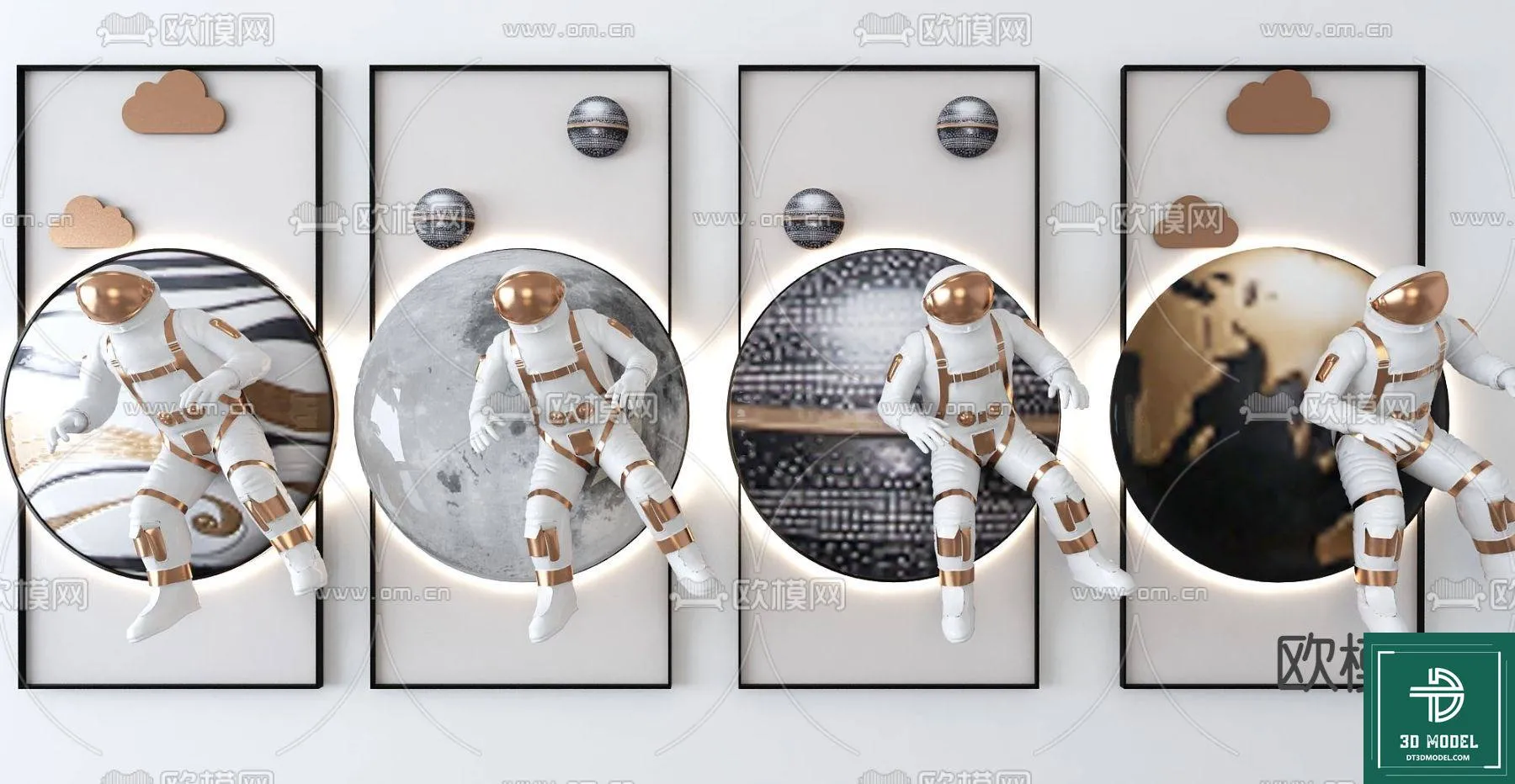 DECORATION – ASTRONAUT 3D MODELS – 021